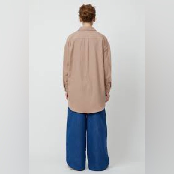 Atelier Delphine Oversized Overlay in Cream Washed Wool - Picture 2 of 7